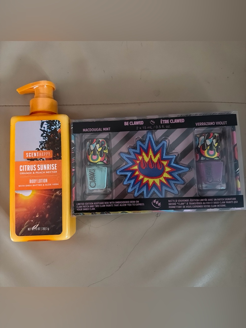Citrus Sunrise Body Lotion + Nail Polish Gift Set